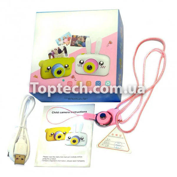 Дитячий фотоапарат Baby Photo Camera Rabbit з автофокусом Х-500 Білий