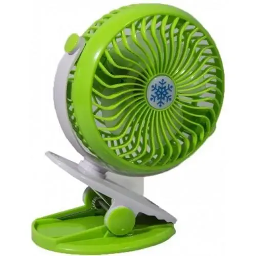 Вентилятор F168 USB з акумулятором 18650 Зелений