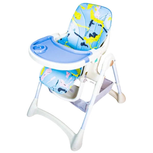 Стілець для годування дитячий багатофункціональний регульований Light Blue Блакитний з декором