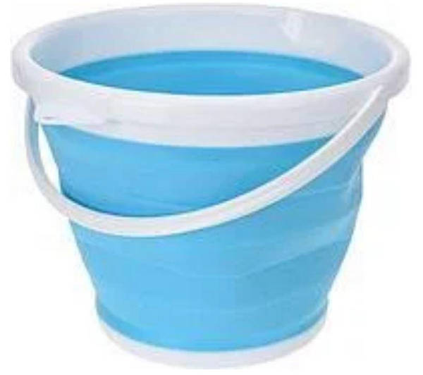 Відро 10 літрів туристичне складане Collapsible Bucket Блакитне