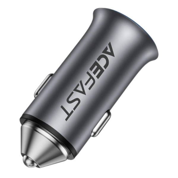 Зарядний пристрій ACEFAST B16 95W (USB-A+USB-C) dual port metal car charger Сірий