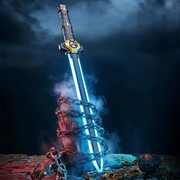 Меч світловий дитячий Sword HX 609 81 см акумуляторний з парою, звуком та підсвічуванням Чорний