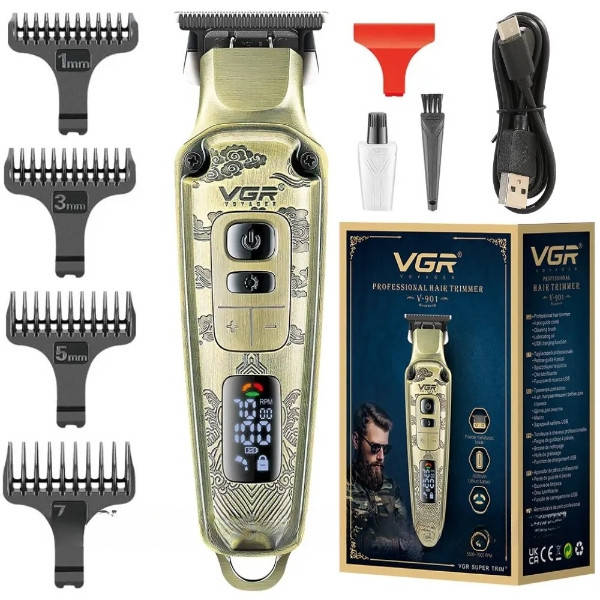 Машинка для стрижки волосся триммер з насадками VGR V 901