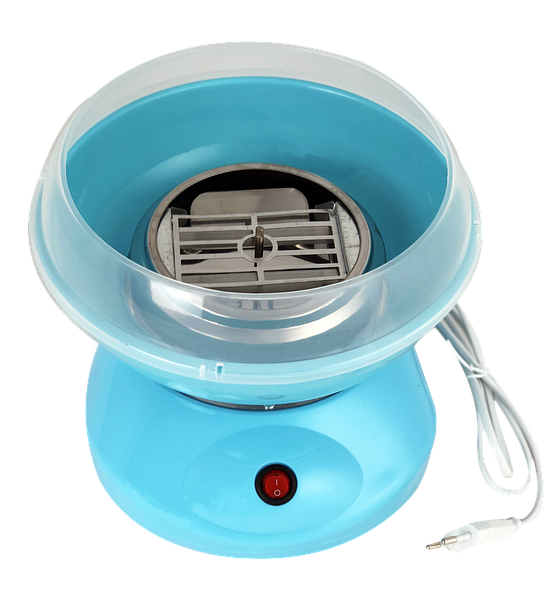 Апарат для солодкої вати Cotton Candy Maker + палички у подарунок Блакитний