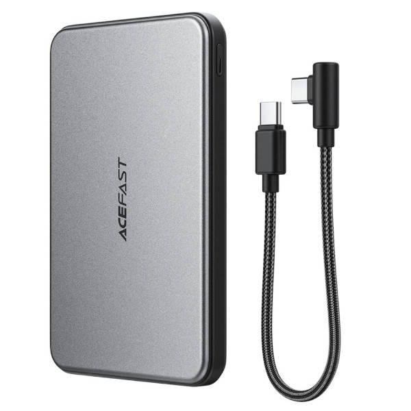 Зовнішній акумулятор із кабелем Power bank ACEFAST M30-5000 mAh PD20W Чорний