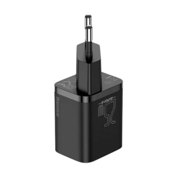 Зарядний пристрій з кабелем Baseus Super Si зі швидкою зарядкою 1C 25W EU Sets Чорне