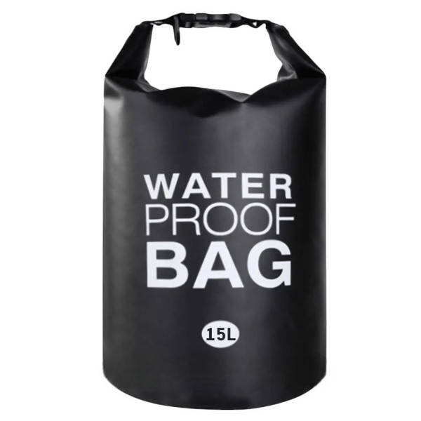 Водонепроникний гермомішок туристичний Waterproof Bag 15л Чорний