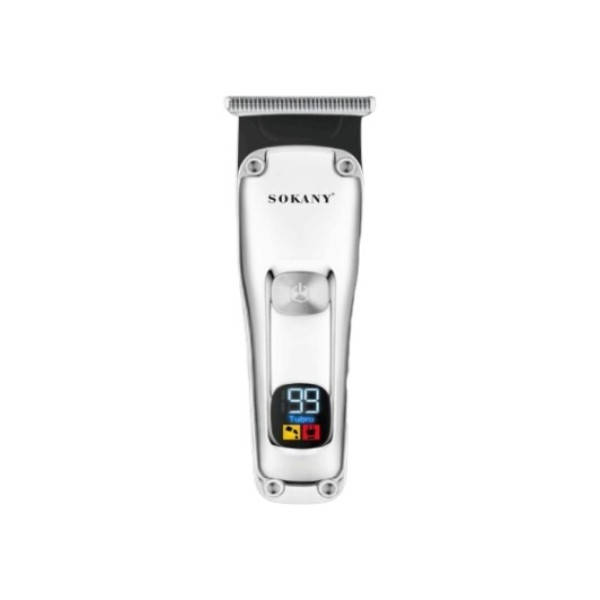 Тример акумуляторний з LED-дисплеєм та змінними насадками Sokany SK-16064 Сірий