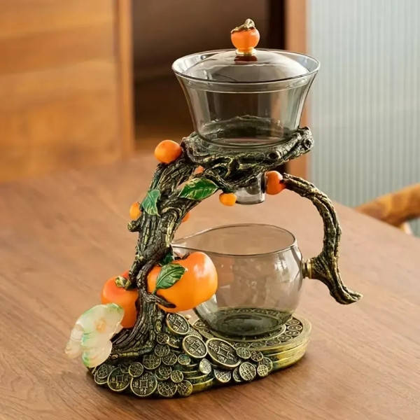Чайник-заварник Грошове дерево H1214 із магнітним дозатором 300ml Бронзовий
