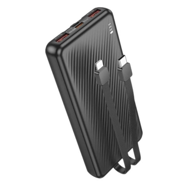 Power bank із вбудованим кабелем BOROFONE BJ57 10000mAh Graceful 22.5W+PD20W Чорний