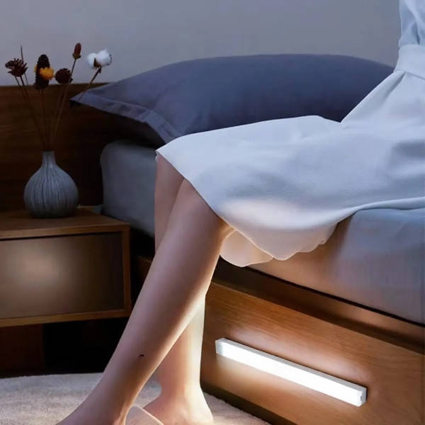 Світильник акумуляторний підвісний на магнітах 30см з датчиком руху Cabinet light Білий