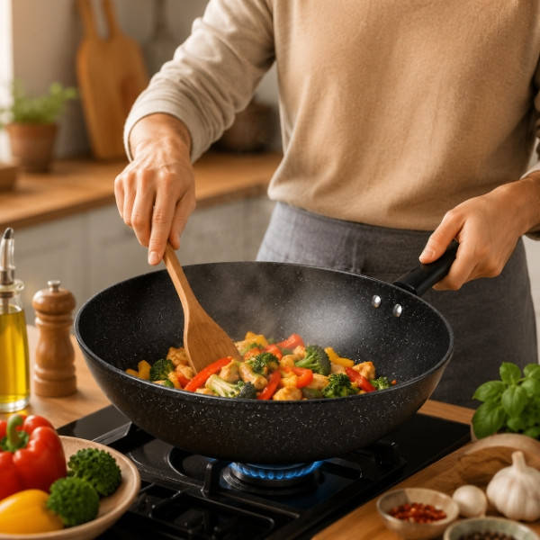Сковорода WOK з антипригарним покриттям 32 см 26X-280 Чорна