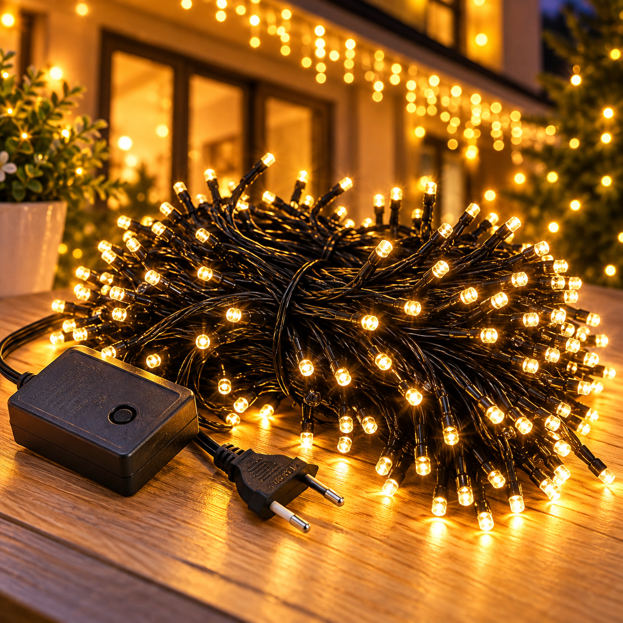 Гірлянда лінійна 400LED 26м 220V Тепле світло