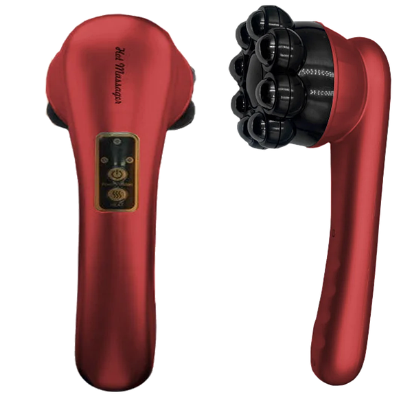 Інфрачервоний антицелюлітний вібромасажер з підігрівом Magnetic Heat Massager Червоний