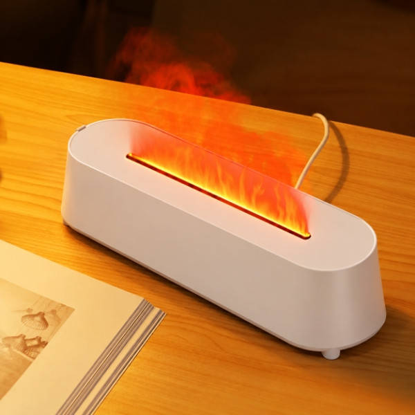 Зволожувач повітря з ефектом полум'я Flame Diffuser Humidifier Білий
