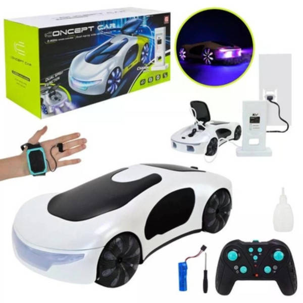 Машинка на радіокеруванні Star Toys Concept Car 23 см з браслетом управління, парою та підсвічуванням Біла
