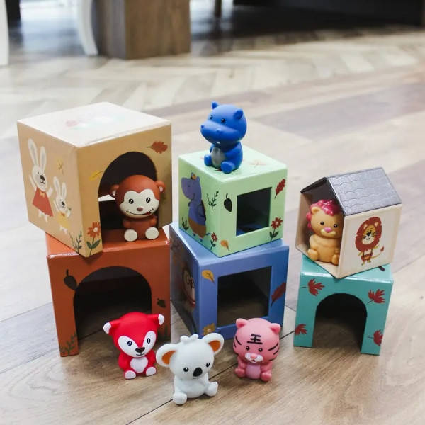 Гра розвиваюча Пальчиковий Театр 12 предметів 1192 Soft Animal Nestung Box