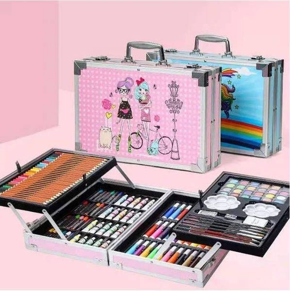 Набір для дитячої творчості та малювання Painting Set 145 предметів Блакитний