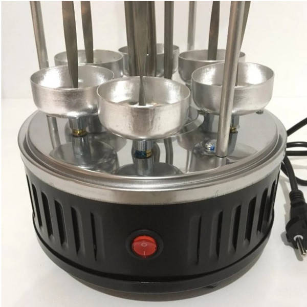 Електрошашличниця вертикальна Domotec BBQ MS-7781 на 6 шампурів (тін колба)