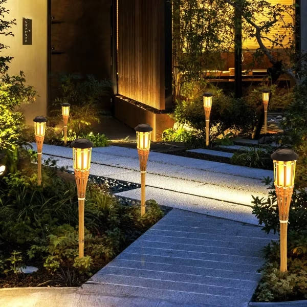 Світильник садовий BAMBOO на сонячній панелі LED/1,2V 150 mAh 1800K 56 см IP44