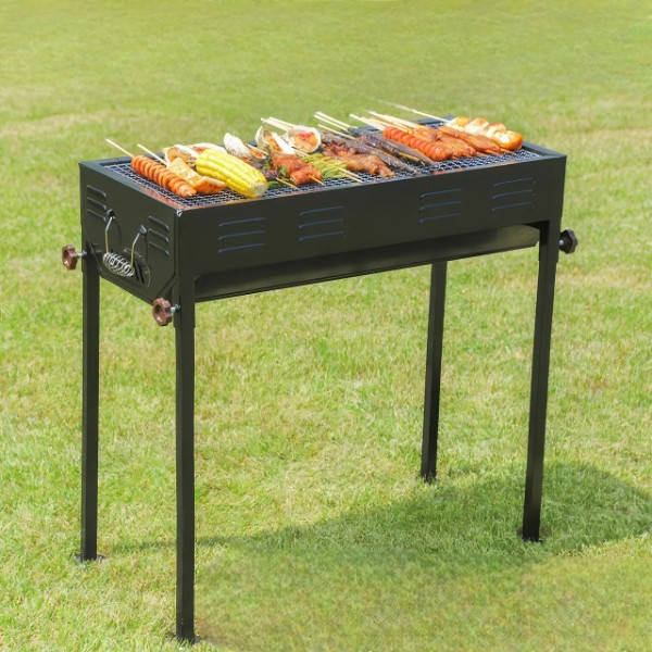 Мангал складаний 30*66*60см +решітка, деко, щипці BARBECUE CA-03-1 Чорний