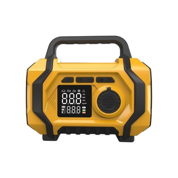 Компресор портативний 3-150 PSI, 0.2-10.3 BAR Type-C 5V, 1A ATJ-201 Жовтий