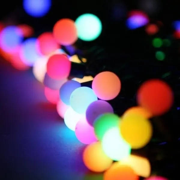 Гірлянда лінійна внутрішня Кульки 20M 200LED USB AND 94-5 Чорний дріт, мультиколор