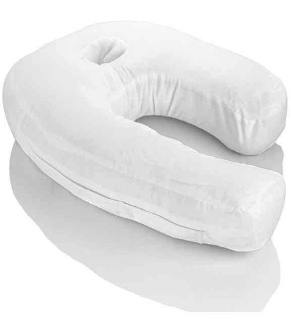 Подушка ортопедична з отвором для вуха Side Sleeper White