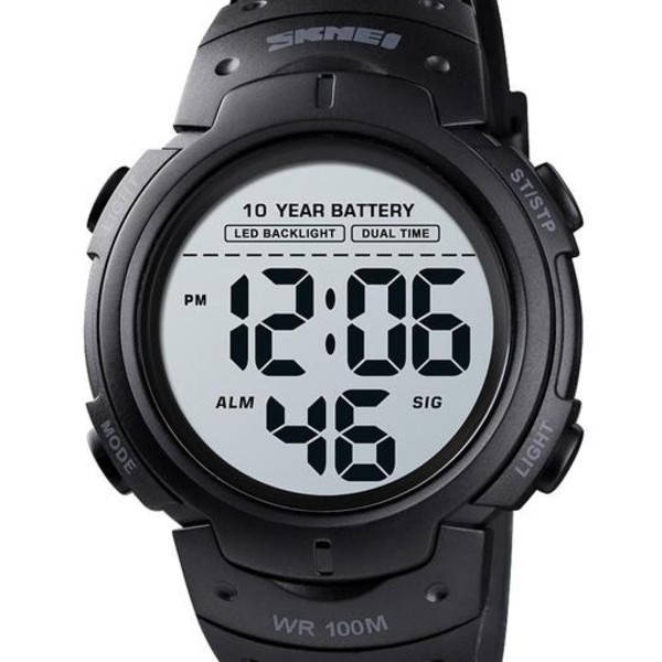 Годинники чоловічі тактичні Skmei Neon 10 Bar Black