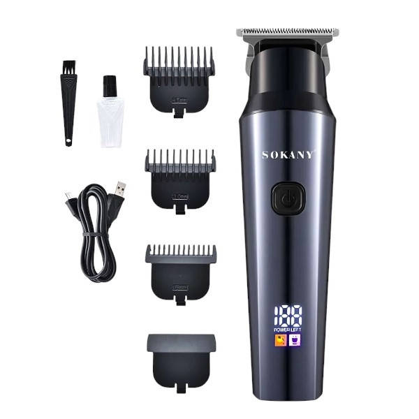 Машинка акумуляторна для стрижки волосся SOKANY SK-16047 Чорна