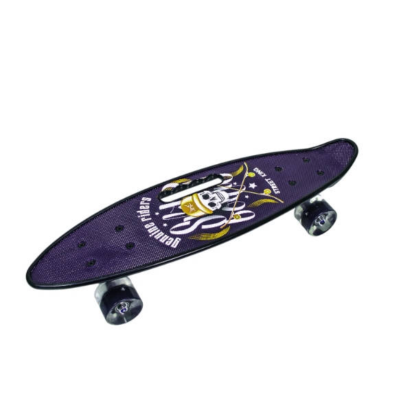 Пенні борд зі колесами, що світяться PU Penny Board Street King Череп