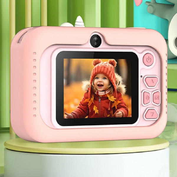 Дитячий фотоапарат Q6 DINOSAUR Рожевий