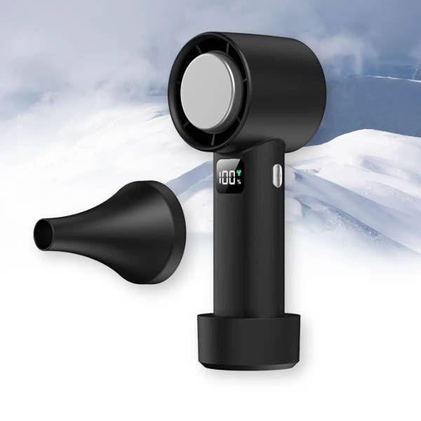 Турбовентилятор для розпалювання вугілля з USB заряджання Turbo Handheld Fan T60 Чорний