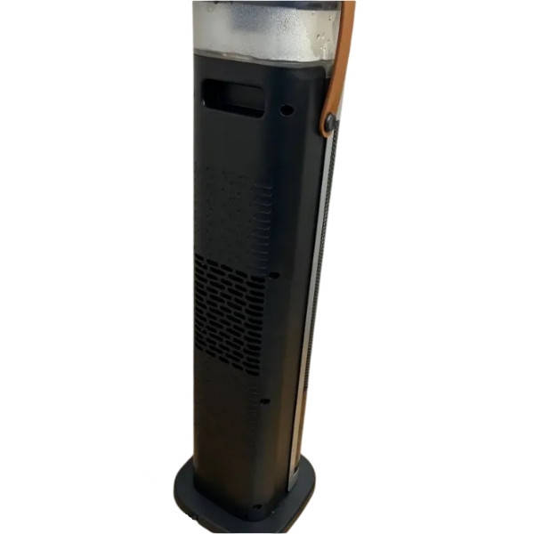 Тепловентилятор баштовий підлоговий з імітацією каміна Portable Fan Heater HQN218-28QD Чорний