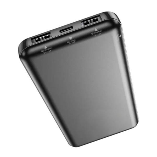 Power bank HOCO J100 10000mAh 5V 2×USB-A Чорний