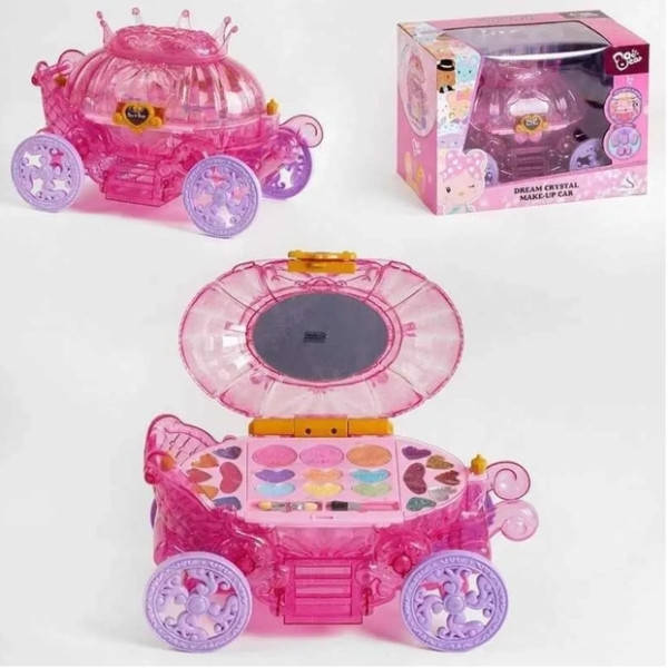 Набір дитячої косметики у вигляді карети 2 рівня Dream Crystal Make up car