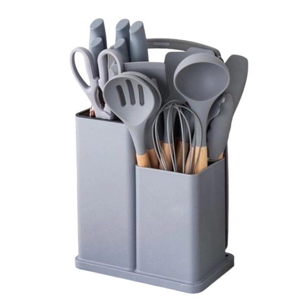 Набір кухонного приладдя 19 предметів Kitchen Set Сірий