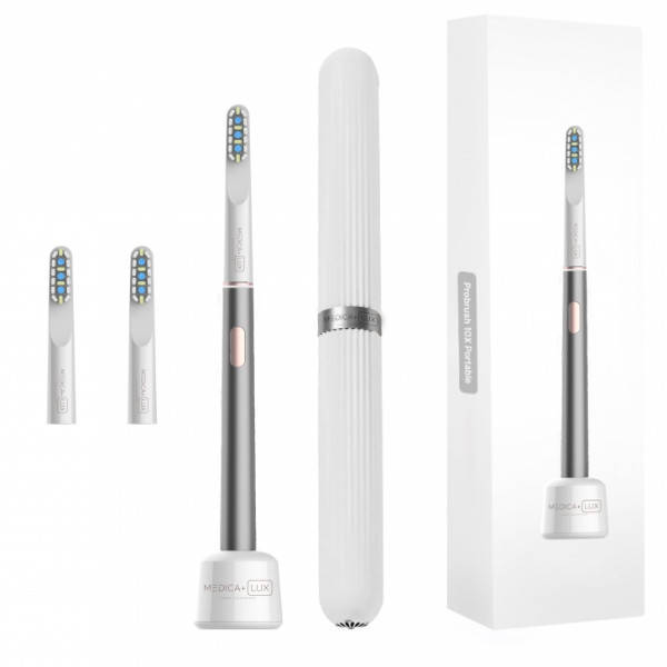 Звукова зубна щітка відбілююча Medica+ LUX 10Х Portable (Японія) Сіра 50999