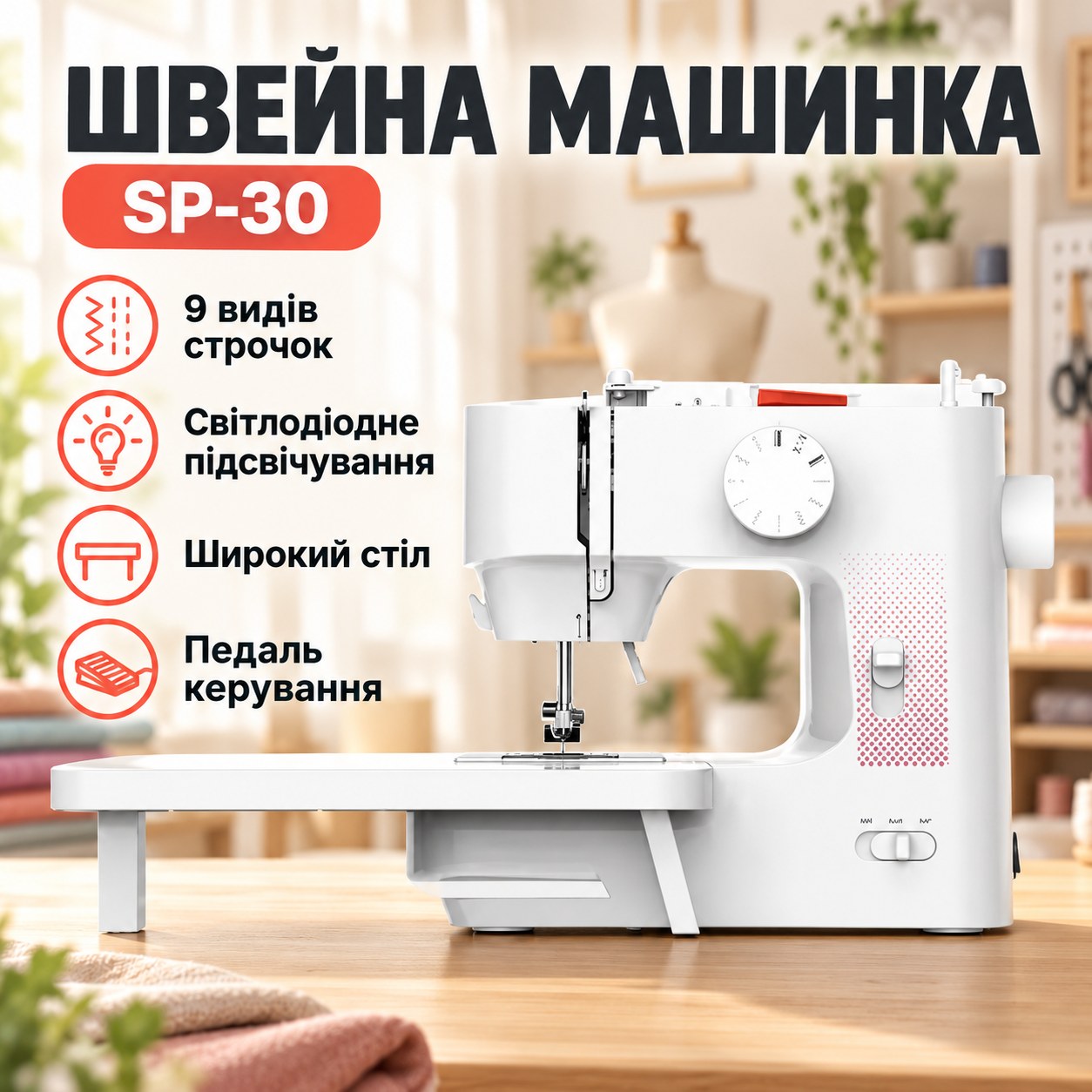 Швейна машинка SP-30 Біла