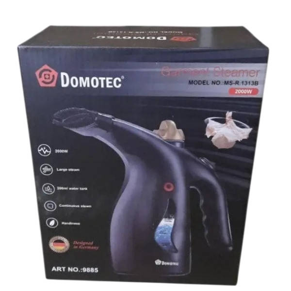 Відпарювач ручний вертикальний 2000W із мірною чашею для води Domotec MS-R-1313B Чорний
