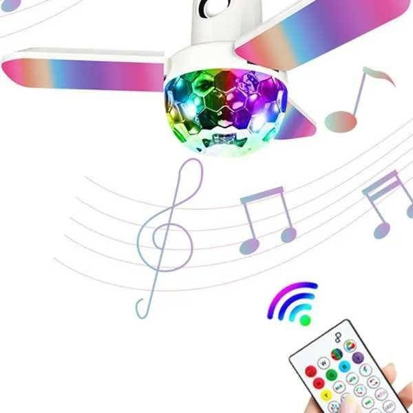 Світильник LED DP E27 з музичною колонкою та дискошаром