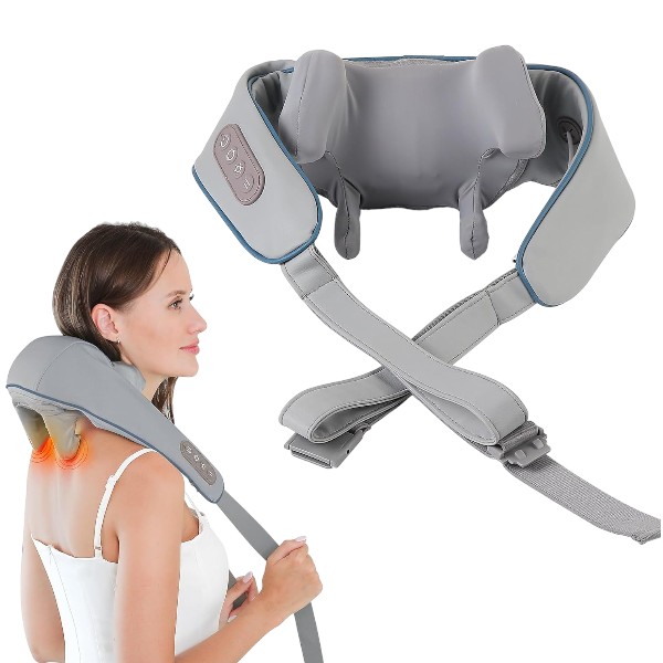 Масажер ударний для шиї та плечей з ІЧ-підігрівом A-Plus Neck massager NEW
