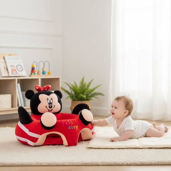 Крісло дитяче підтримуюче з іграшками для найменших X-636 Minnie Mouse Червоне