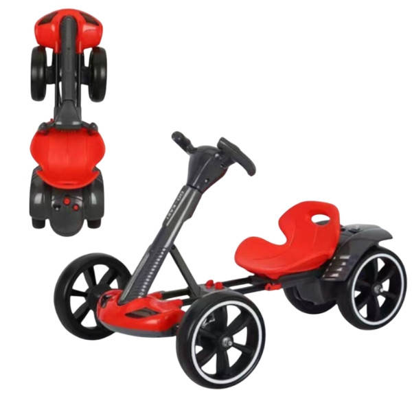 Електрокарт акумуляторний Bambi складаний дитячий до 30 кг M6072Eco Koleso Go Kart Червоний