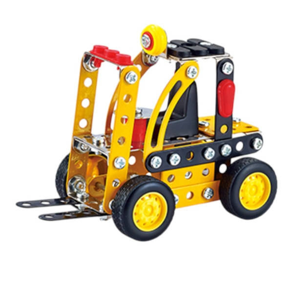 Конструктор Fork lift 533 металевий 127 деталей Жовтий