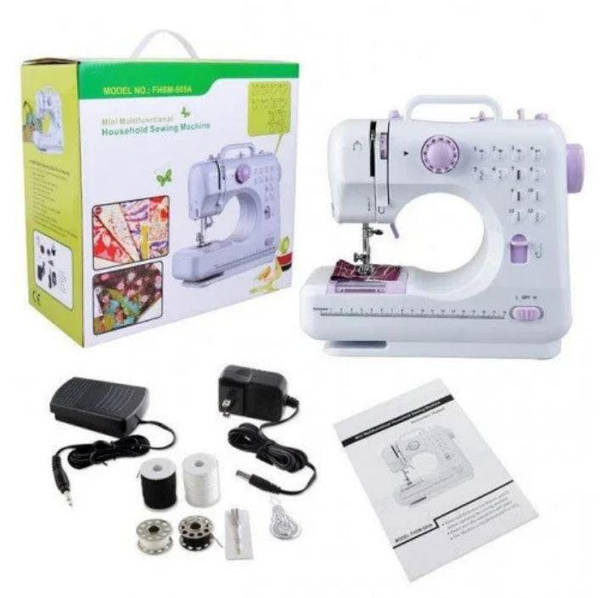 Портативна багатофункціональна швейна машинка SEWING MACHINE Біла