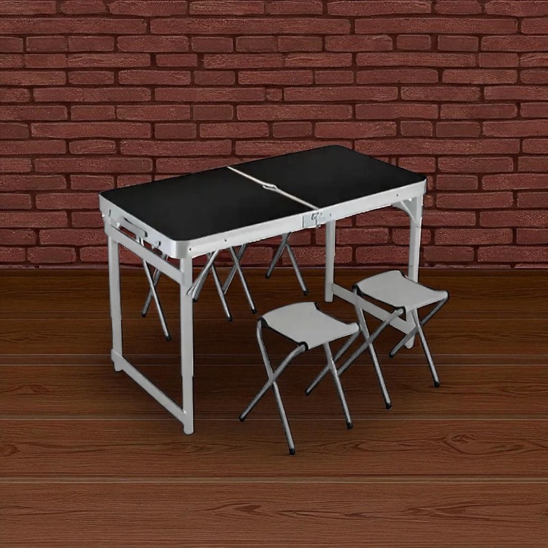 Стіл та стільці для пікніка з посиленими ніжками Folding Table Чорний