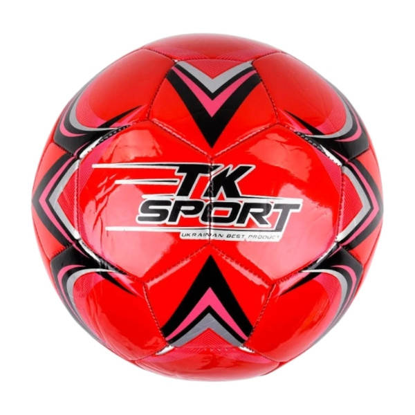 М'яч футбольний з гумовим балоном усередині 330-350гр PVC C 44455 TK Sport Червоний