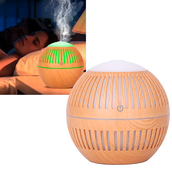 Зволожувач Повітря LED Humidifier Aroma Air Diffuser світле дерево
