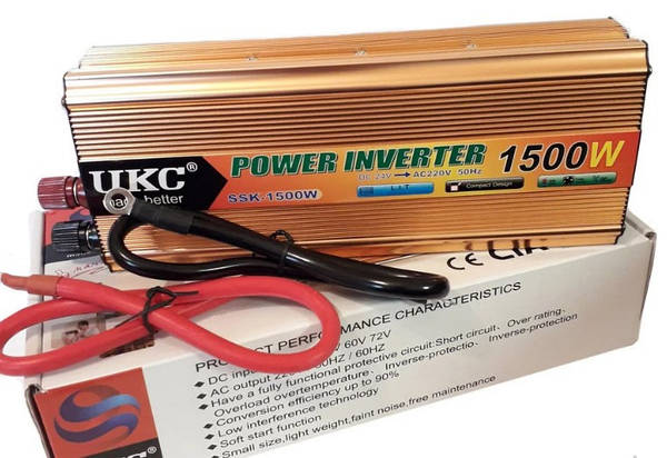 Професійний перетворювач інвертор UKC 1500W SSK AC/DC 24V